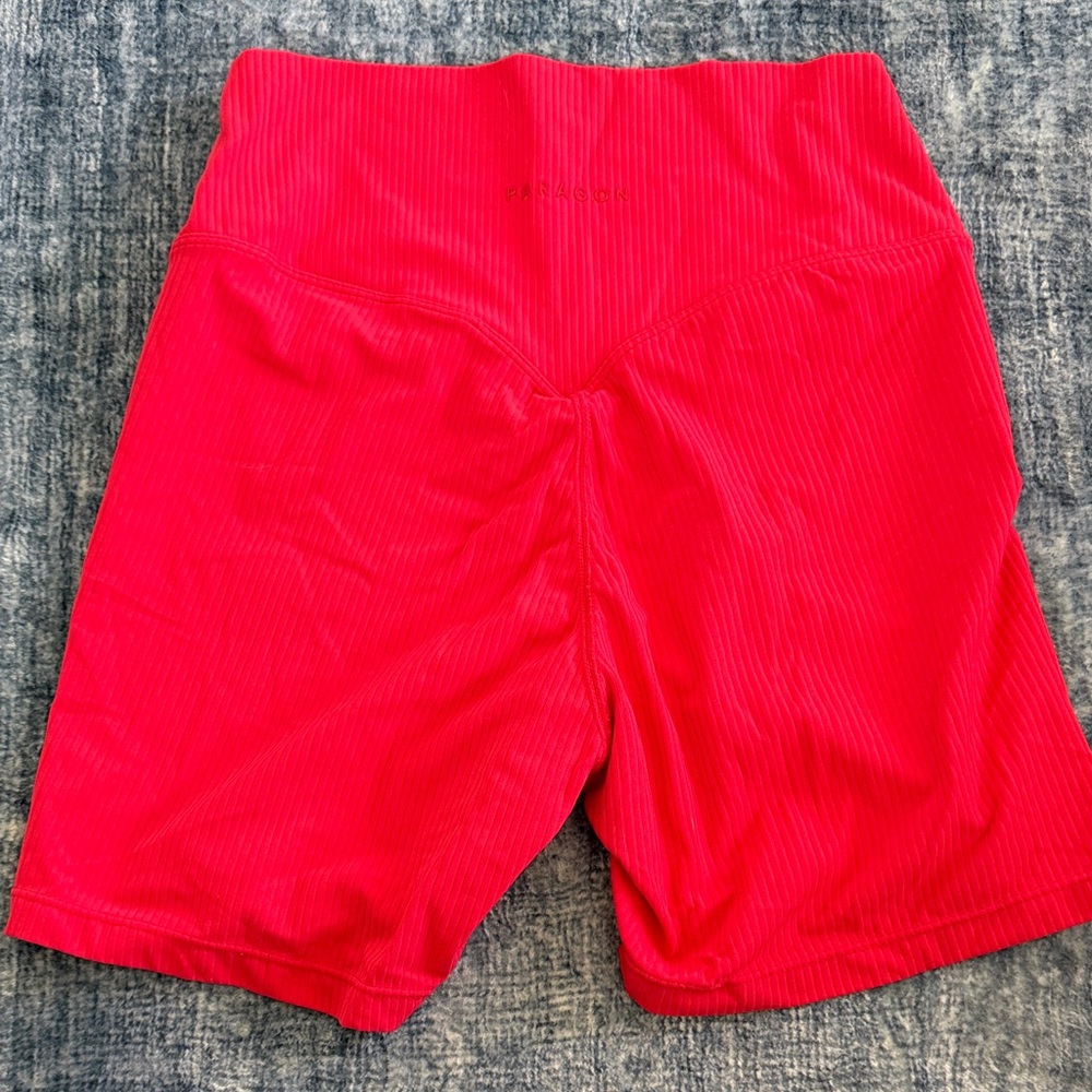 Paragon Cloud Rib Red Shorts - Picture 2 of 2